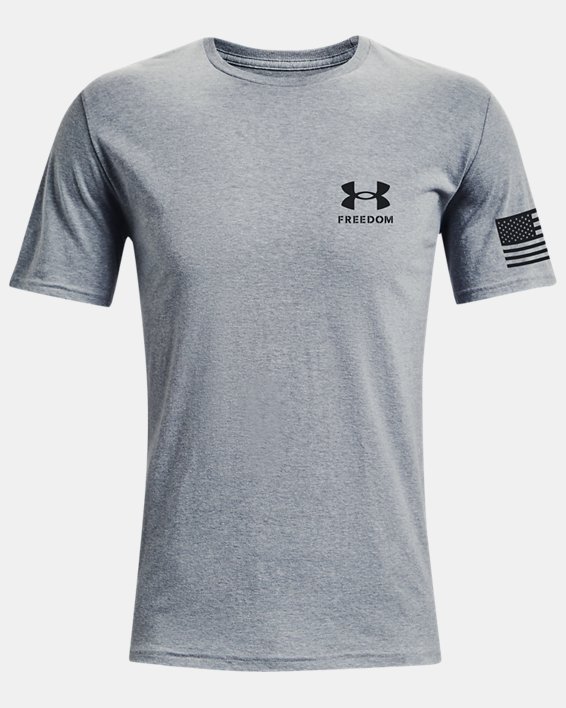 Men's UA Freedom Flag T-Shirt, Gray, pdpMainDesktop image number 2